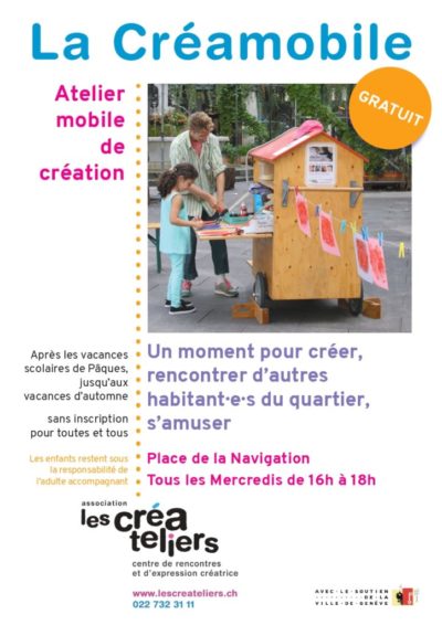 Flyer «La Créamobile», outil mobile de création