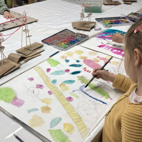 Dessin, peinture et volume, atelier enfant, Les Créateliers, Genève, Paquis