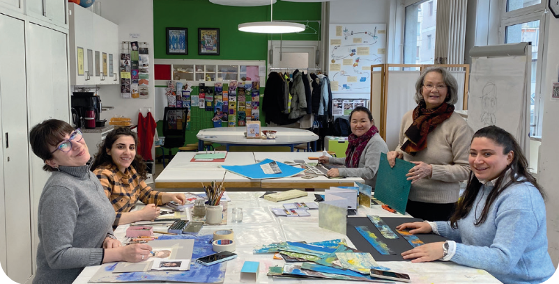 Ateliers « Vivre ensemble », dessin et peinture - cours adultes, Les Créateliers